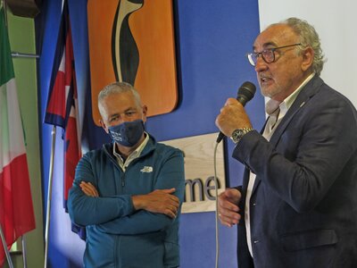 Bruno Migliorati presidente del CAI Piemonte con il presidente delle Aree Protette Alpi Marittime Piermario Giordano | N. Villani.