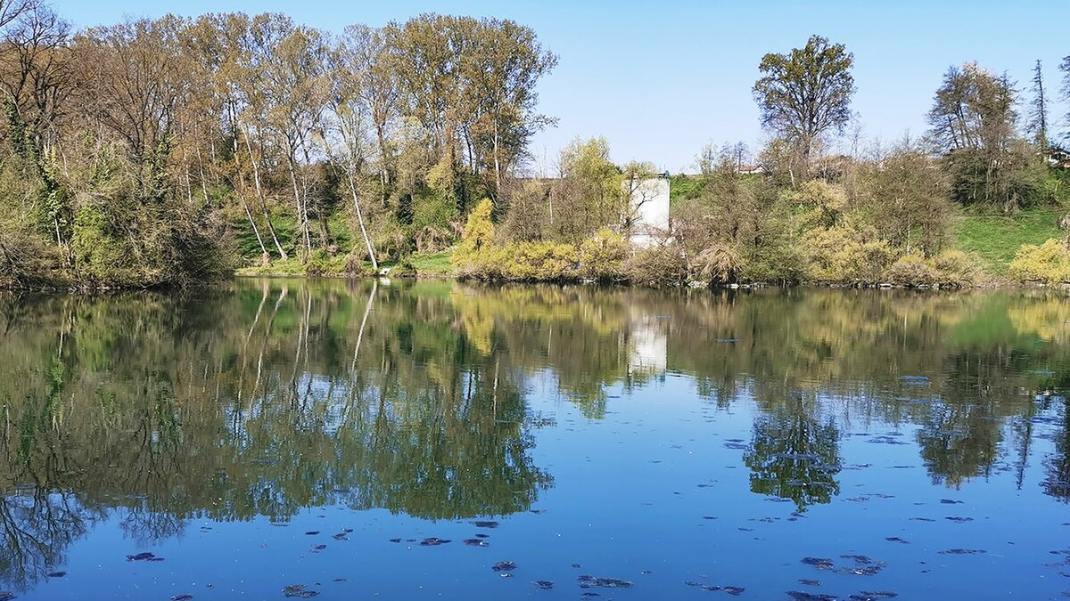 Lago artificiale della Riserva nel comune di Rocca de Baldi.