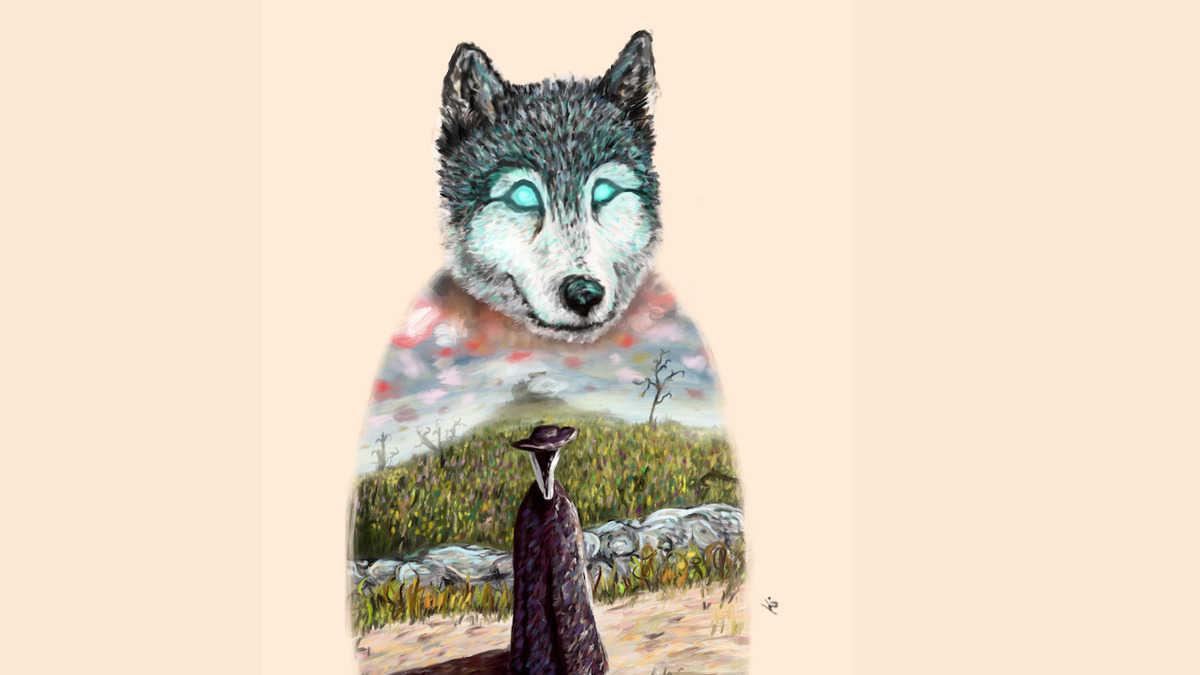 Il disegno del lupo di Kevin Pennacchia.