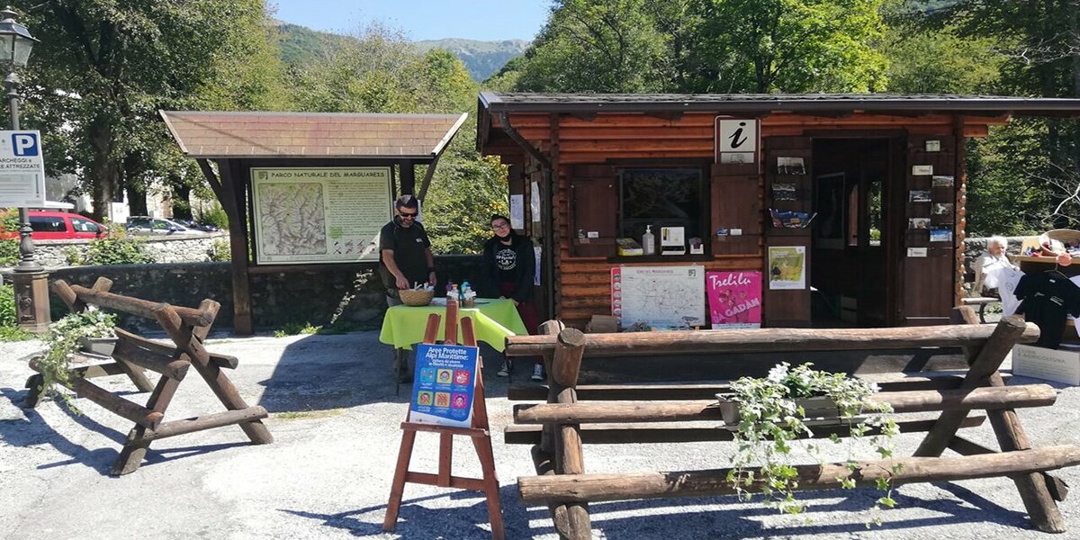 Fotografia: l'info point a Certosa di Pesio | R. Biarese.