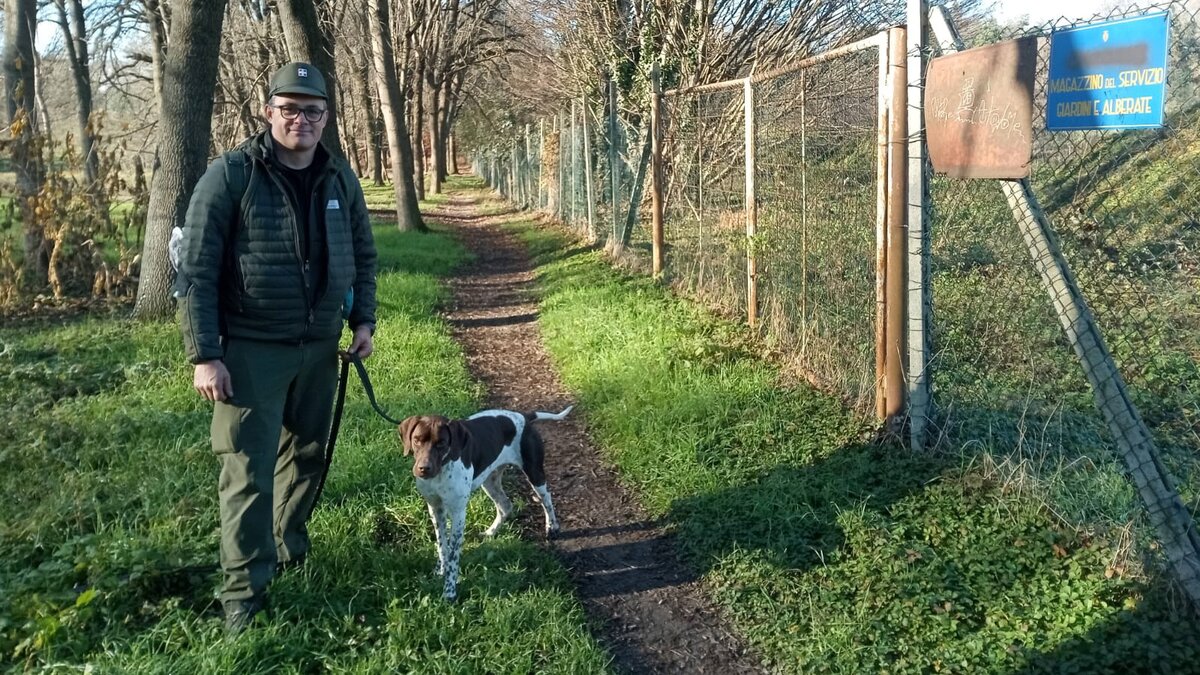 Mattia e Argo al Parco del Po Piemontese.